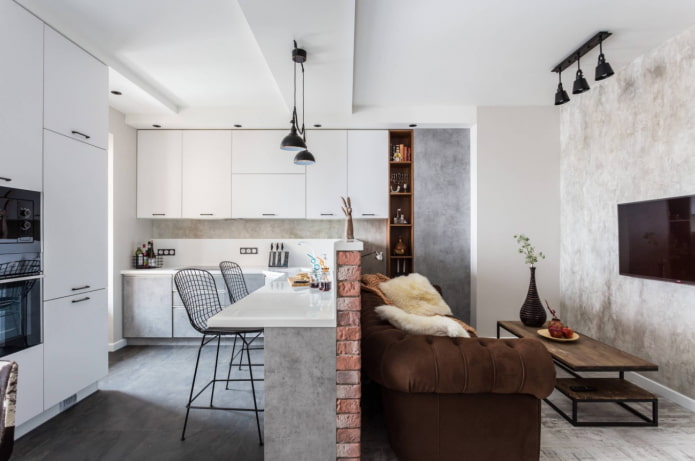 zonificación cocina-salón