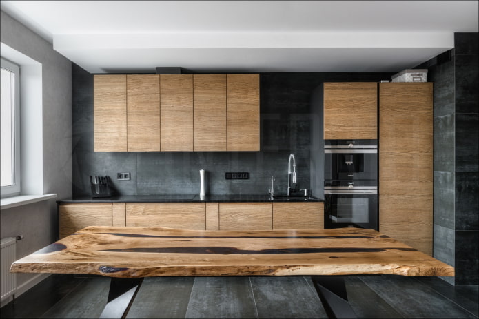 Cocina gris oscuro