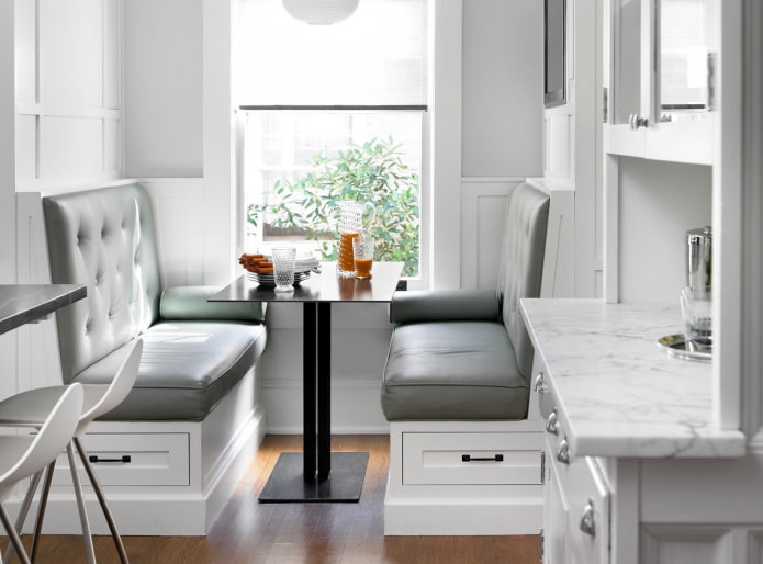 two sofas in the kitchen interior