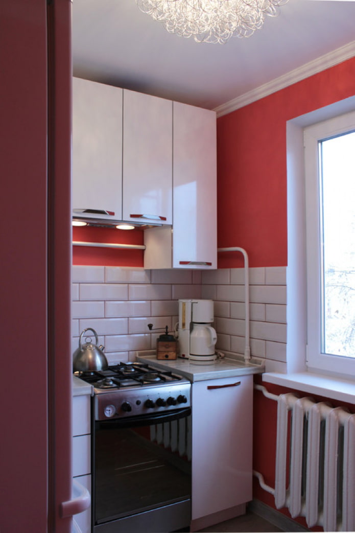 Cocina pequeña con gas