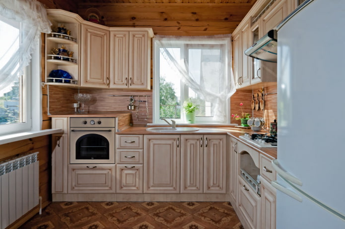 cocina con pátina en estilo rústico