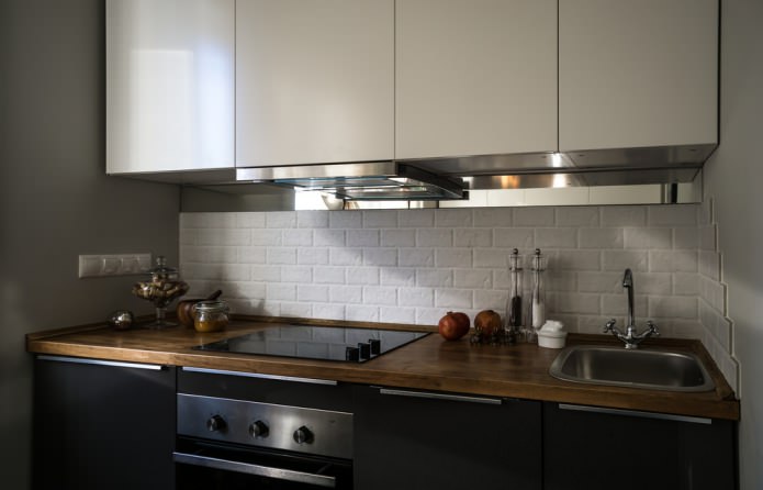 juego de cocina moderno con encimera de panel MDF