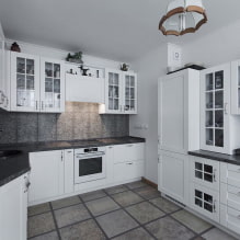 Juego de cocina con fachadas de vidrio-0