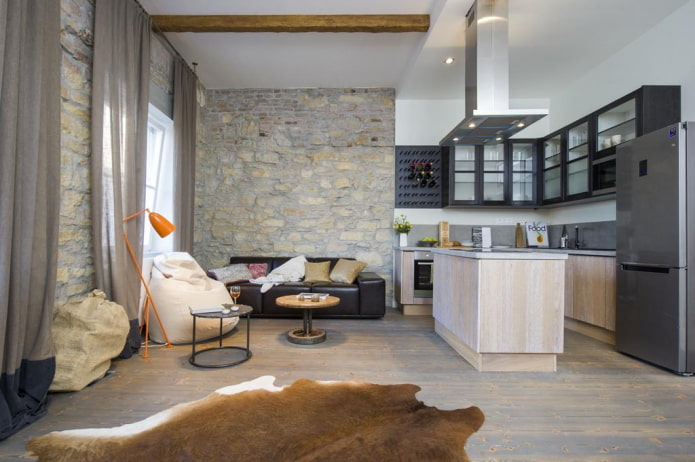 interior de estudios de cocina con isla