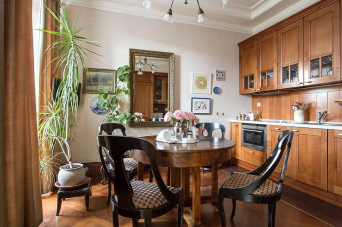 decoración e iluminación de la cocina al estilo inglés