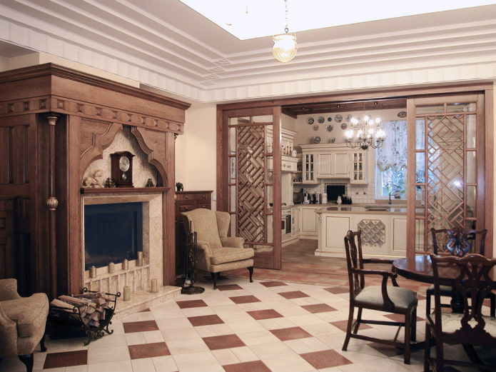 azulejos en el suelo con patrón de tablero de ajedrez