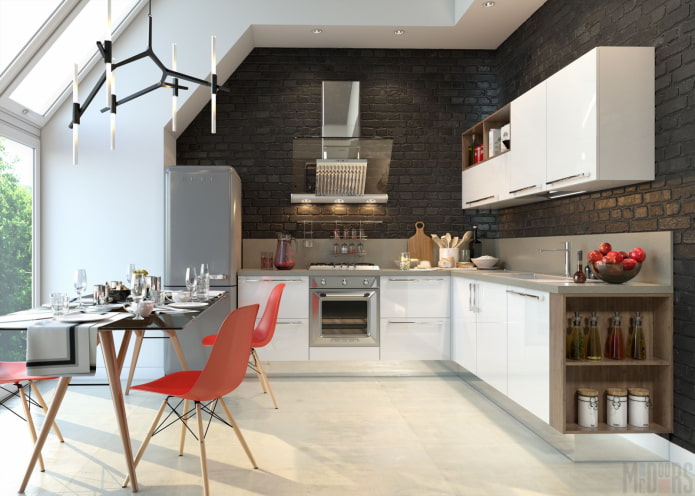 Cocina moderna en una casa particular
