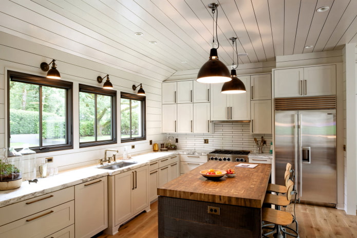 cocina blanca en casa