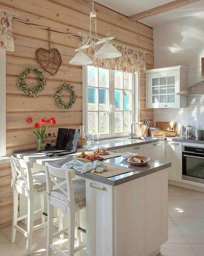 cocina con barra