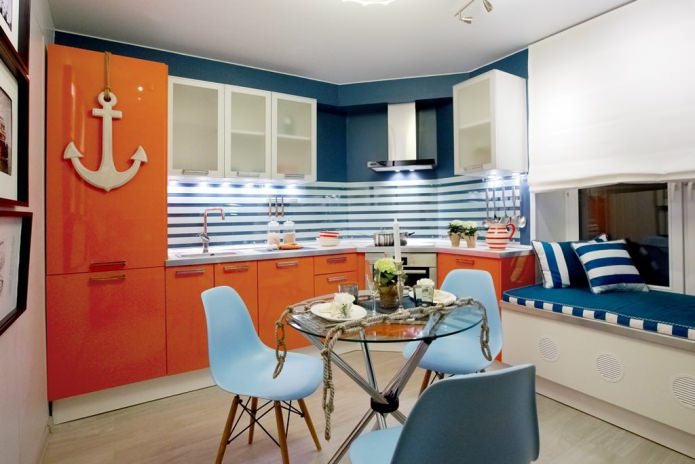 cocina en estilo marino