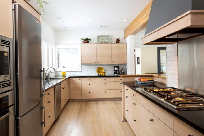 Cocina en tonos madera