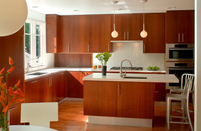cocina de estilo retro americano