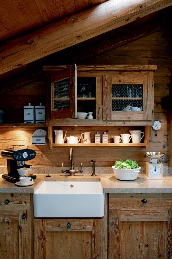 decoración de cocina estilo chalet