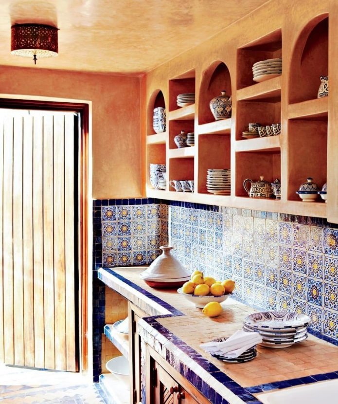 Nichos empotrados en la cocina