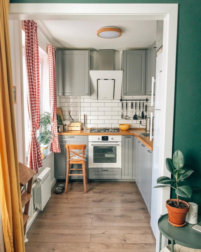 cocina gris de estilo escandinavo