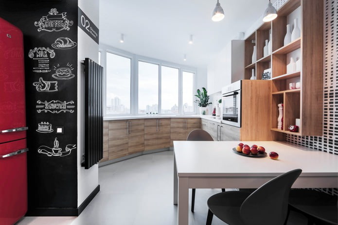 Diseño de cocina-salón en un apartamento
