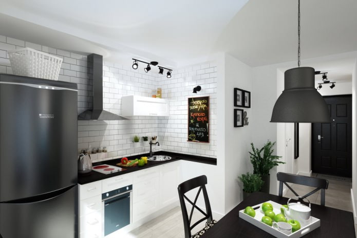 cocina en un estudio de 33 sq. m.