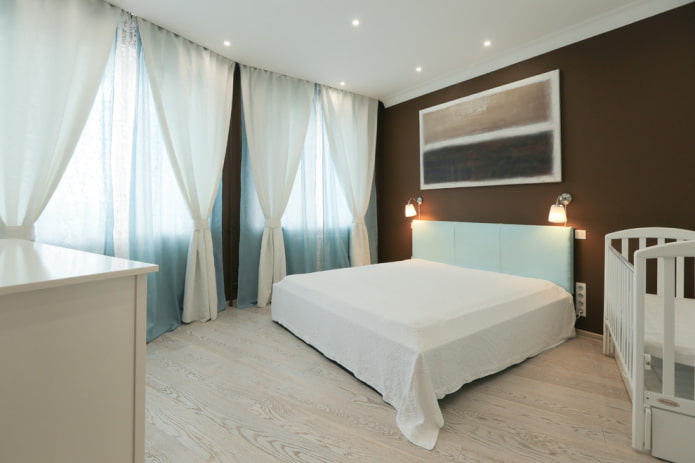 diseño de dormitorio en el interior de un apartamento de 70 metros cuadrados metros