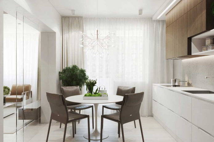 interior de un apartamento de dos habitaciones de 70 metros cuadrados