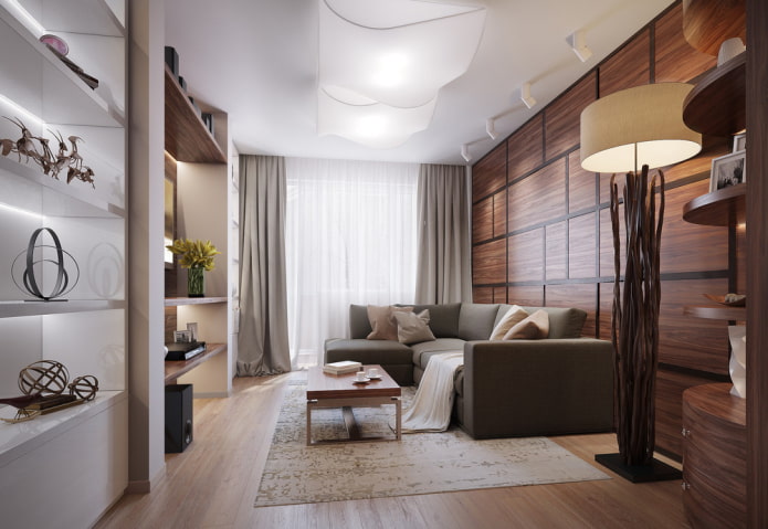 Interior de un apartamento de tres habitaciones de 70 metros cuadrados