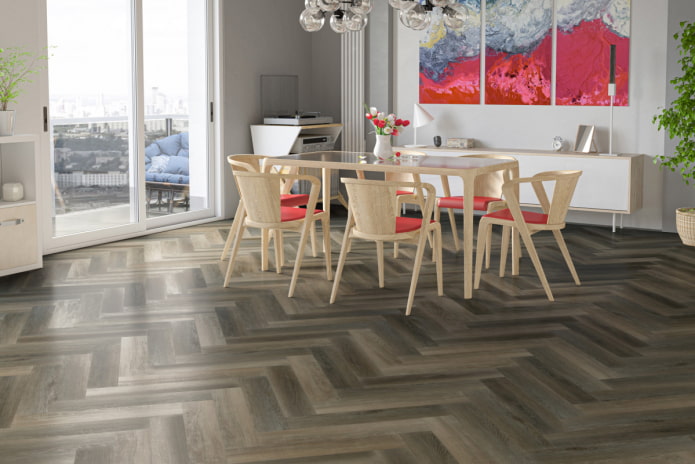 laminado de cuarzo en el comedor