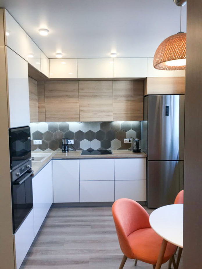 laminado en el suelo de la cocina