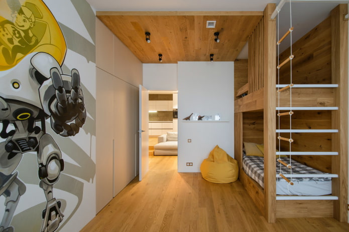 Habitación infantil cubierta con laminado