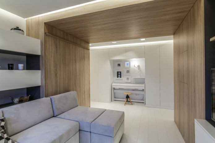 Techo laminado en el interior