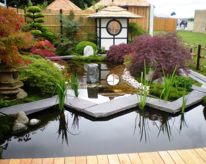 decoración de jardín de estilo japonés