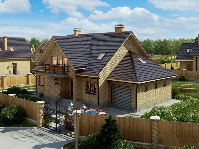 Casa residencial en una pequeña parcela