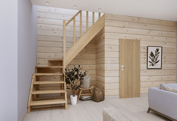 Formas de los tramos de escaleras en el interior de la casa