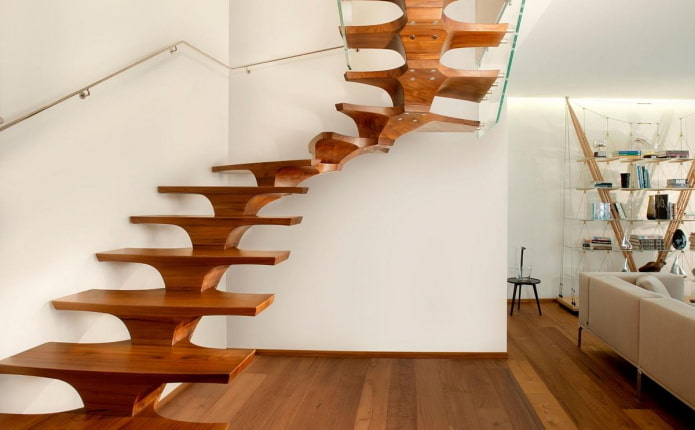 Esquema de colores de las escaleras en el interior de la casa