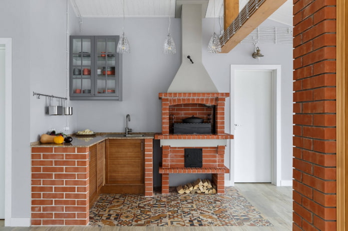 cocina de verano cerrada