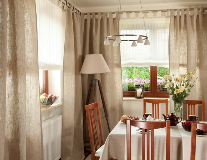 cortinas de lino con trabillas