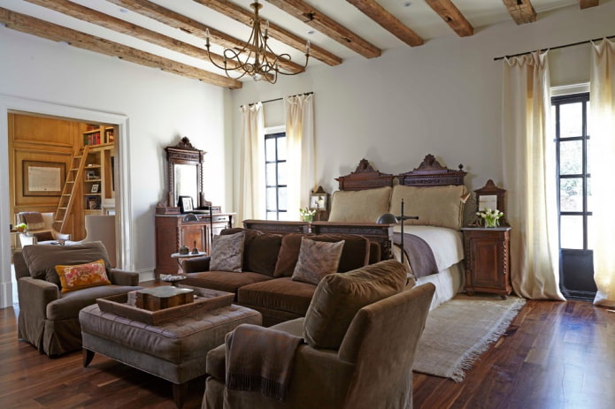 cortinas de lino de estilo clásico