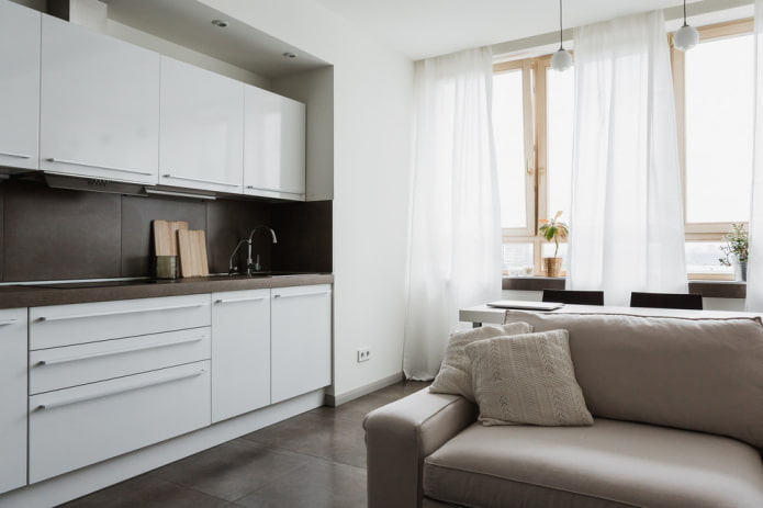 cortinas de lino en estilo minimalista
