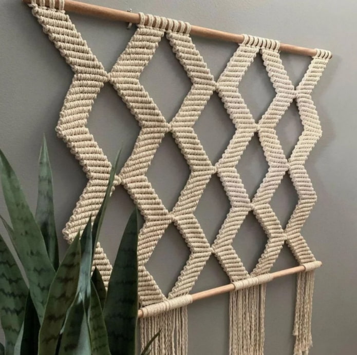 tapiz de pared de macramé original