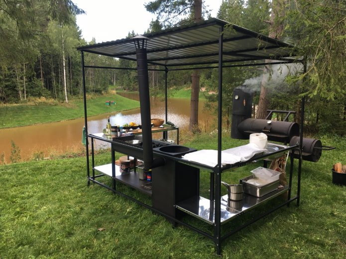 iron BBQ area