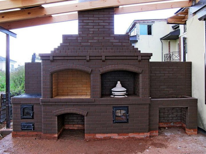 Barbacoa con estufa