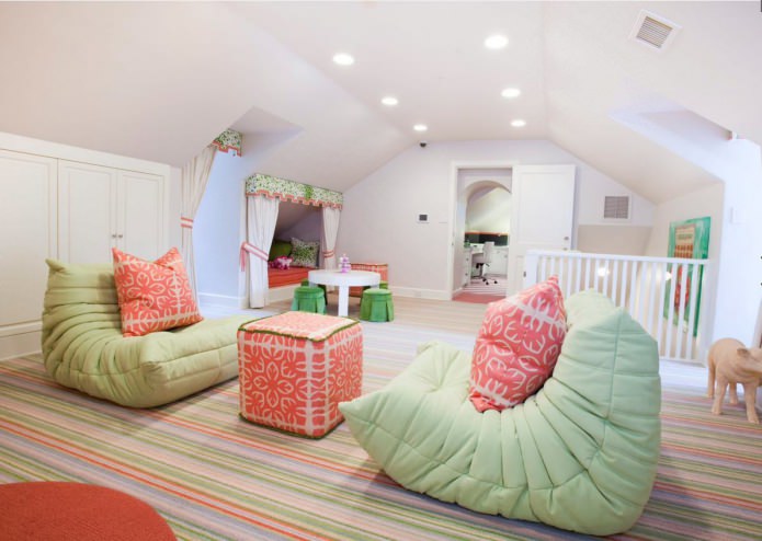 Habitación infantil en el ático