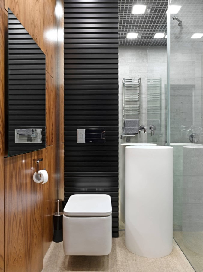 opciones de decoración de paredes en el baño