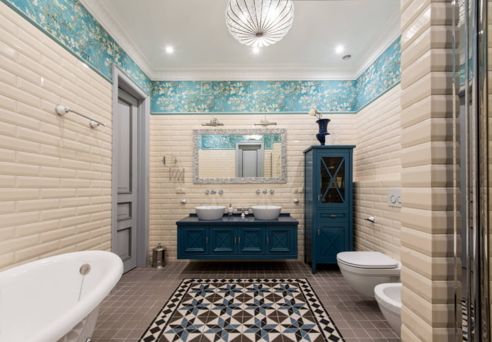 conjunto de muebles para el baño