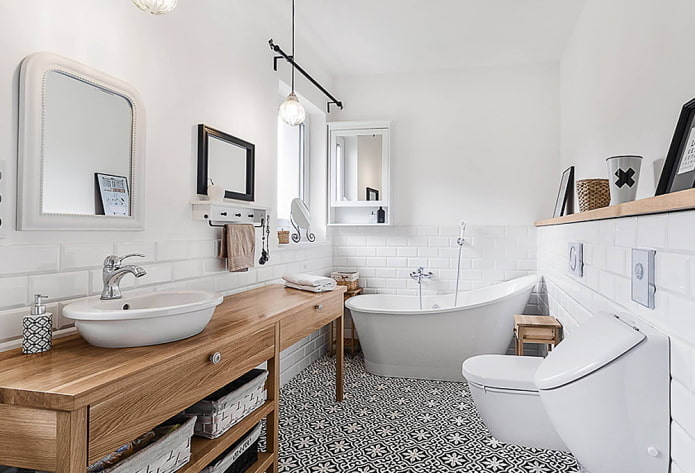 Baño de estilo escandinavo
