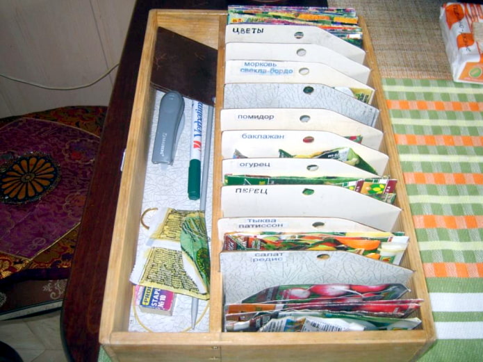 Organizador de semillas DIY
