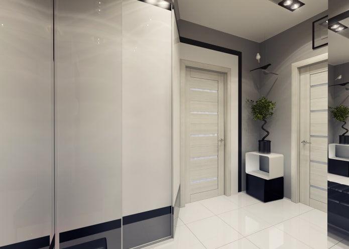 puerta con acristalamiento de estilo tecnológico
