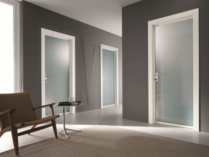Puerta con acristalamiento de estilo minimalista
