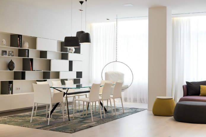 Diseño de sillas en un interior moderno