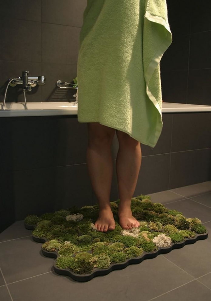 alfombra inusual para el baño