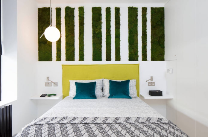 Decoración de pared sobre la cama