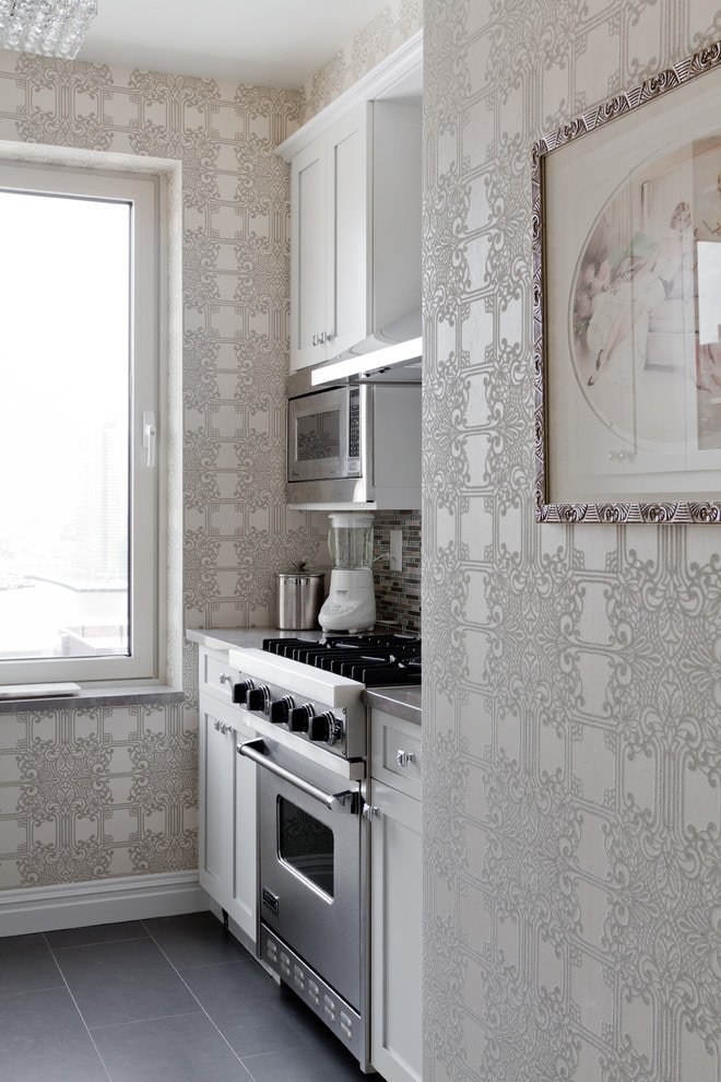 Decoración de pared con papel pintado